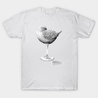 vogel met glazen poot T-Shirt